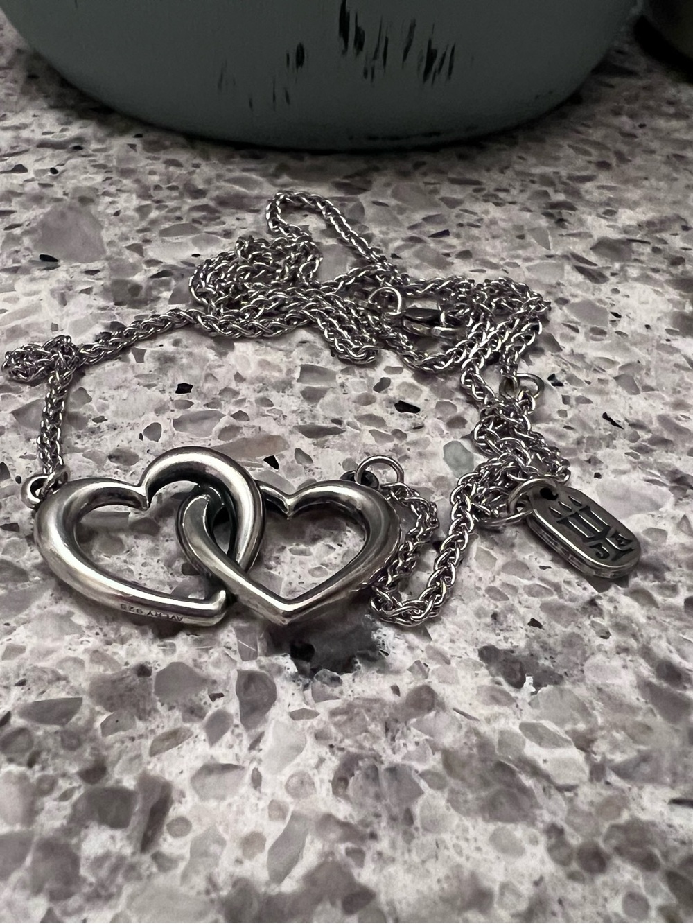 James Avery Silver Interlocking Double Heart Necklace - Picture 2 of 2